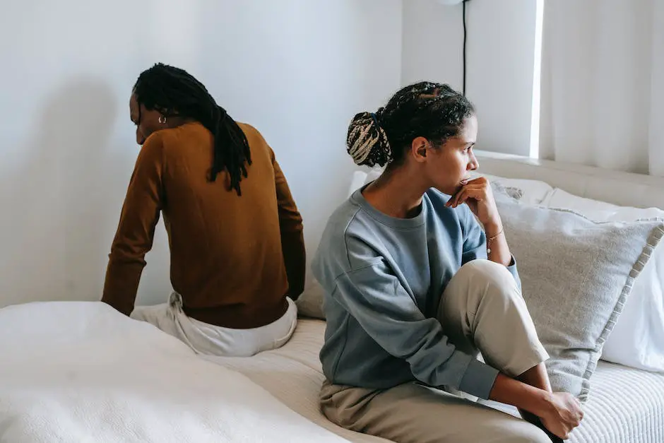 Illustration of a couple facing each other and talking, symbolizing dealing with conflict in relationships